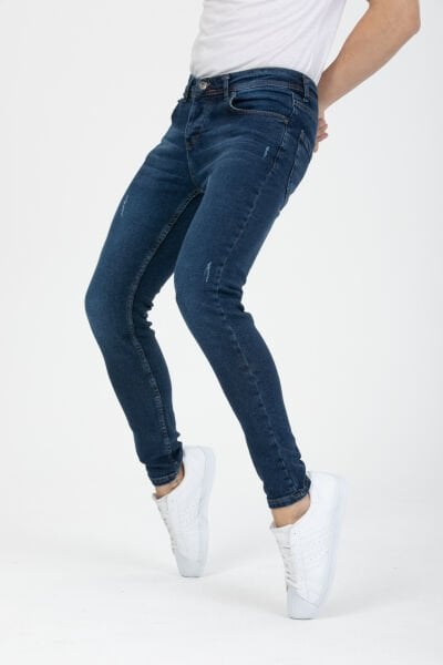 Erkek Pantolon Mavi Skinny Fit Jeans