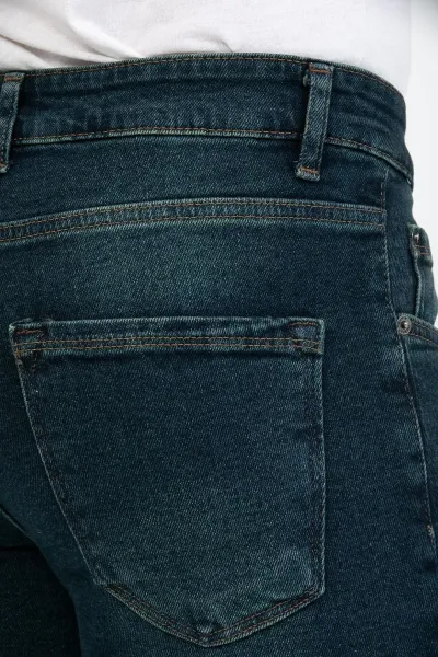 Erkek Yeşil Destroy Skinny Fit Jeans