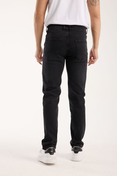 Erkek Kot Pantolon Antrasit Regular Fit Fermuarlı Jeans