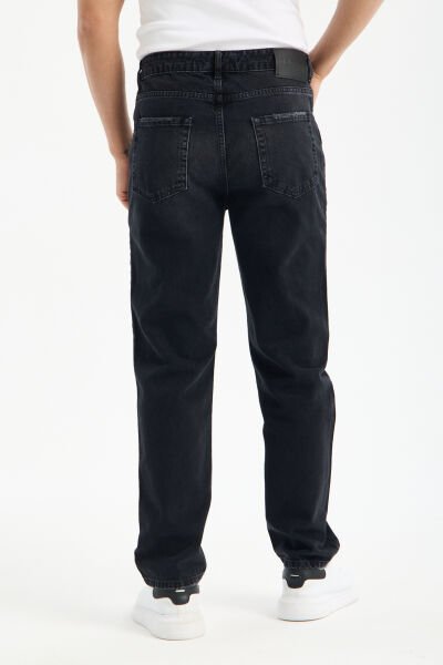 Erkek Lycrasız Füme Baggy Kot Fermuarlı Dekploy Jeans